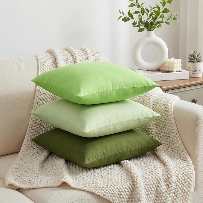 Thmyo 4-Pack 100% Cotton Comfortable Solid Decorative Throw Pillow Case - Image 3