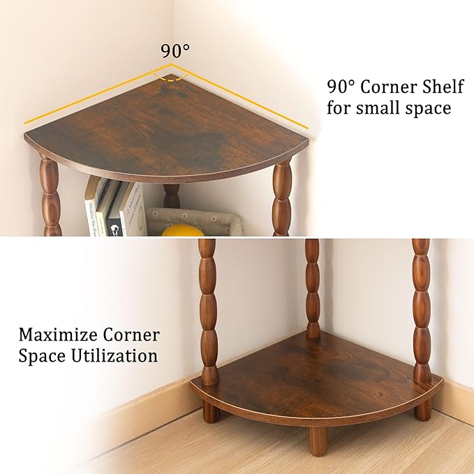 MaxSmeo Corner Shelf, 5-Tier Corner Bookshelf - Image 6