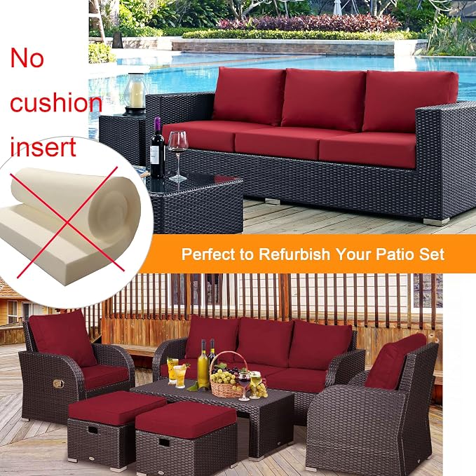 NettyPro Patio Bench Swing Cushion Cover, Outdoor Furniture Cushion Covers - Image 6