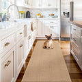 2x6 Jute Woven Runner Rug: Non-Slip Backing Solid Color Pattern by BYYVOORugsforYourHome
