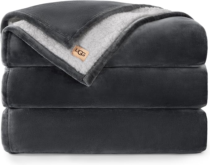 UGG Nita King Size Blanket for Bed, Cozy Fluffy Blanket, Ultra Soft California by UGG
