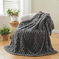 NEWCOSPLAY Super Soft Throw Blanket Grey Premium Silky Flannel Fleece 3D Clouds by NEWCOSPLAY