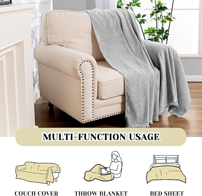 MEETSKY Grey Chair Covers Sofa Cover Washable - Image 7