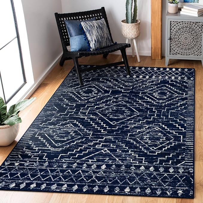 Wonnitar Moroccan Washable Rug 3x5, Soft Farmhouse Bedroom Throw Mat, Geometric by Wonnitar