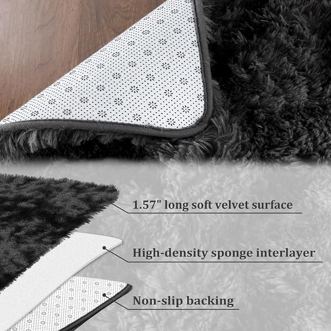 CAROMIO Fluffy Area Rugs 10x13 Extra Large Shag Rug - Image 3