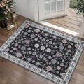 Tangsoo Floral Small Rug 2x3 Washable Rug by Tangsoo