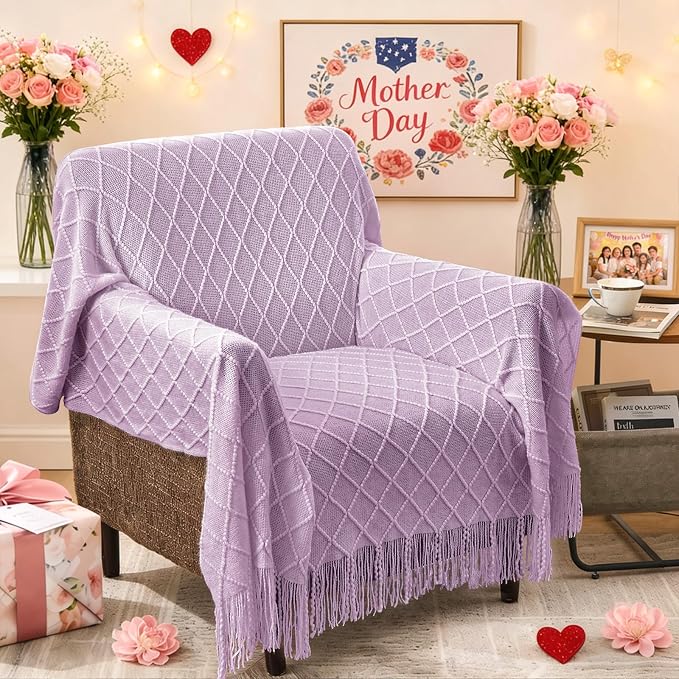 inhand Knitted Throw Blanket for Couch and Bed, Soft Living Room Home Decor - Image 7