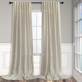 Pitalk Flax Linen Sheer Curtains 68 Inch Length 2 Panel Set by Pitalk