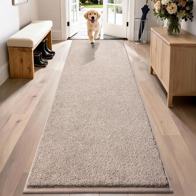 PURRUGS Dirt Trapping Door Mat 24" x 84", Non-Slip Machine Washable Entryway Rug by PURRUGS