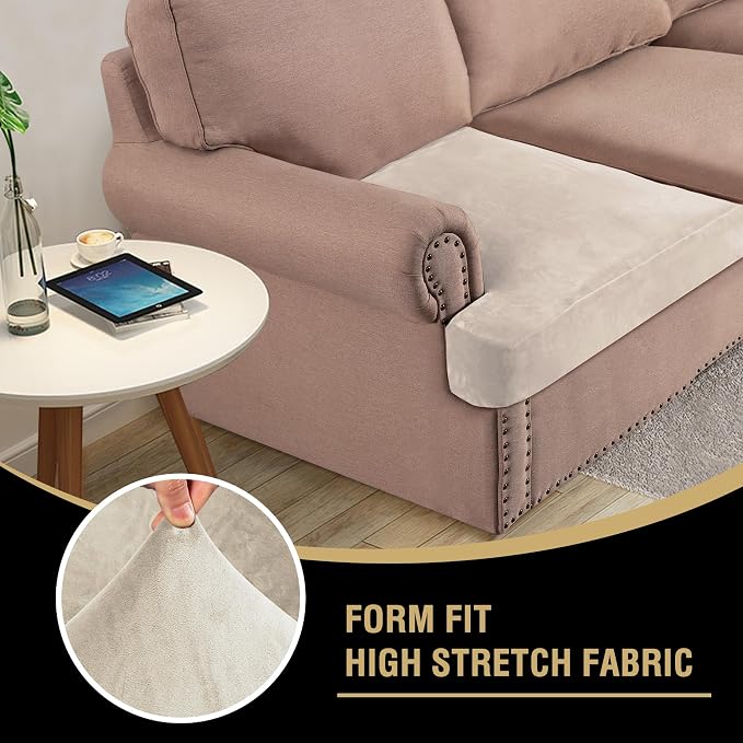 H.VERSAILTEX Stretch Velvet 2 Piece T-Cushion Cover Separate T-Cushion Cover - Image 6