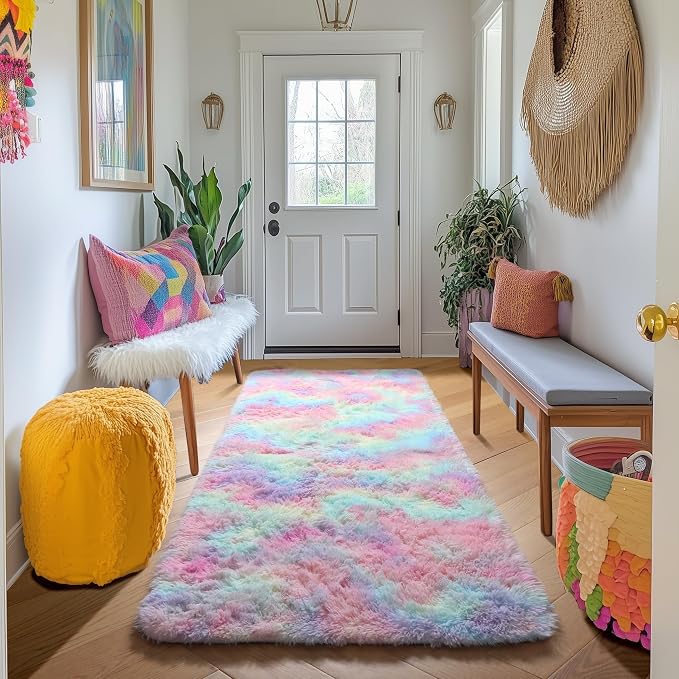 Amdrebio Rainbow 2x6 Runner Area Rugs - Image 9
