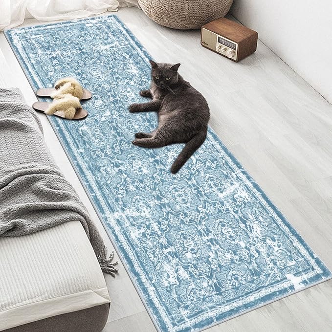 Vaukki Hallway Runner Rug, Vintage Shaggy Soft Laundry Rug Runner, Non Slip - Image 7