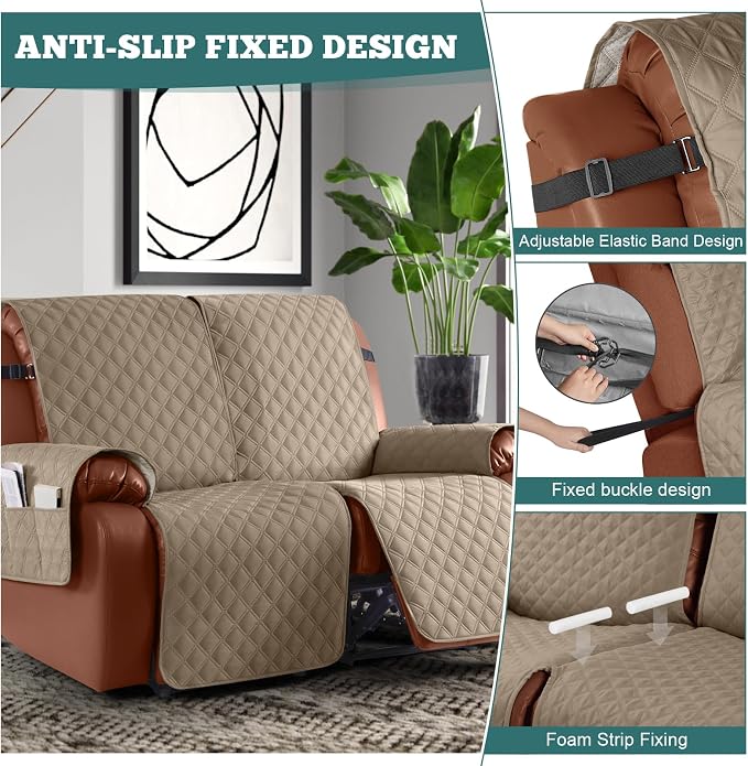 Ruaozz Waterproof Recliner Sofa Covers, 1-Piece Couch Covers - Image 6