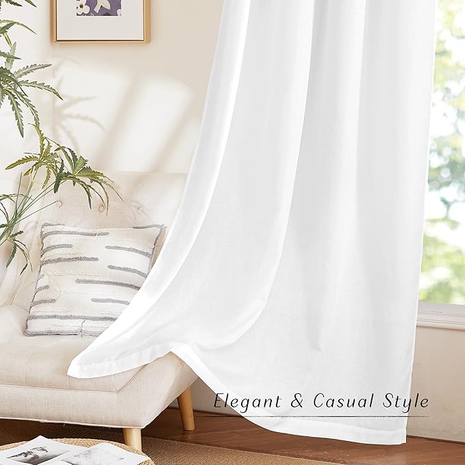 NICETOWN Thick Linen 120 inch Curtains - Image 7