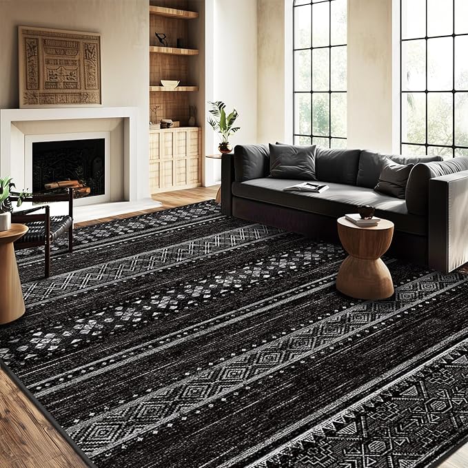 BESTSWEETIE 8x10 Area Rugs for Living Room Washable Moroccan Farmhouse Neutral by BESTSWEETIE