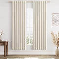 Guken 100% Blackout Linen Curtains 72 Inch Length 2 Panels Set by Guken