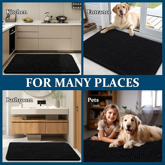 OLANLY Dog Door Mat for Muddy Paws 59x20, Absorbs Moisture and Dirt, Absorbent - Image 8