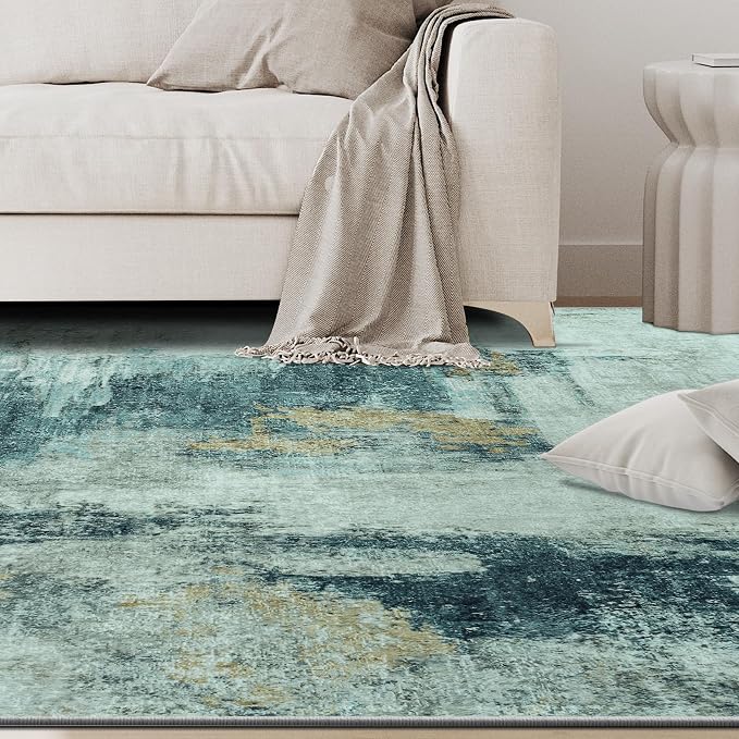 9x12 Area Rugs for Living Room Rug Washable: Abstract Large Rug for Dining Room - Image 9