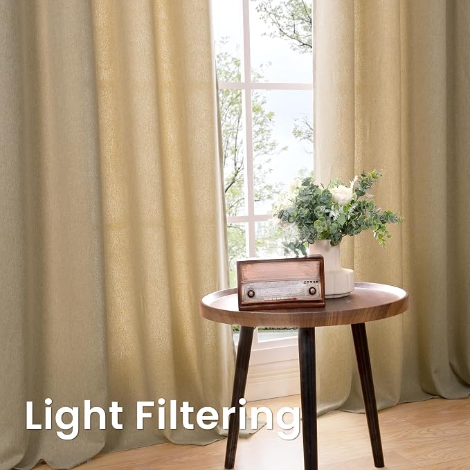 BGment 90 Inch Length Linen Curtains - Image 7