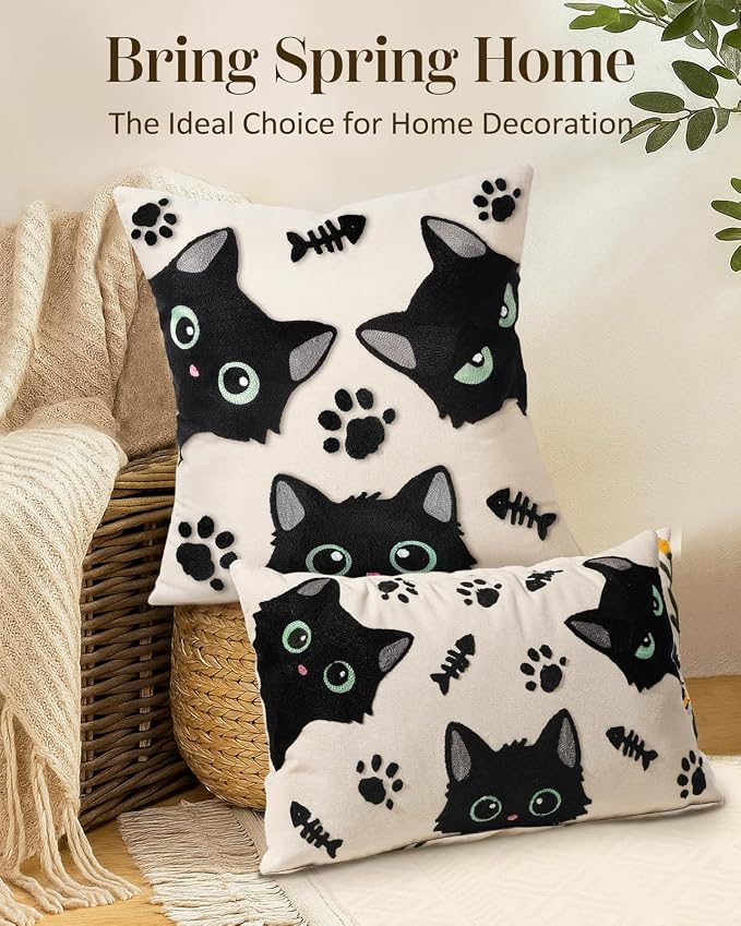 Embroidered Throw Pillow Cover 20x20 Inch - Image 5