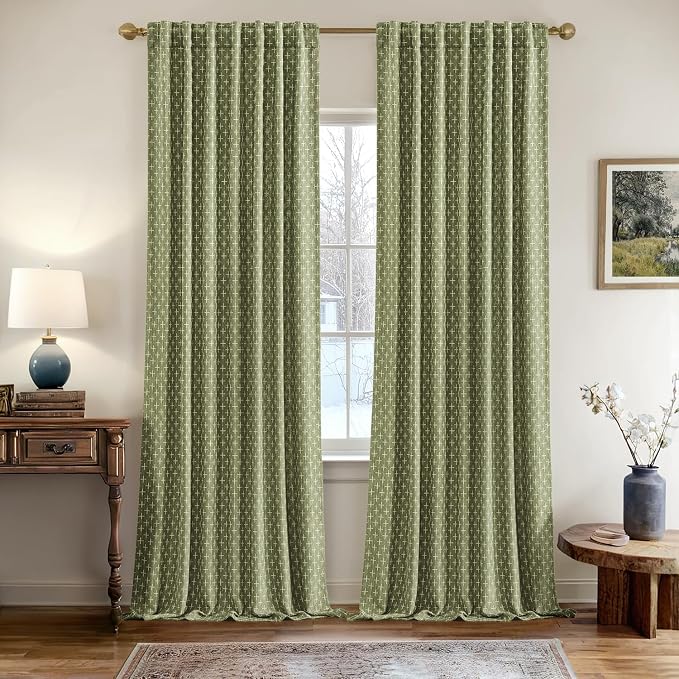 MIULEE Decorative Back Tab Linen Curtains - Image 2