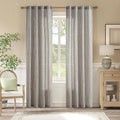 jinchan Linen Curtains Black on Beige Striped Curtains by JINCHAN