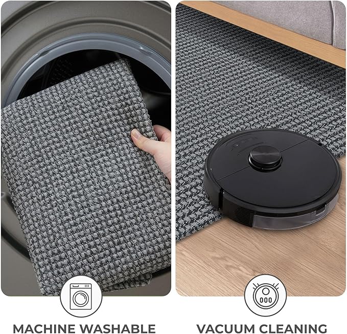 KOZYFLY Washable Area Rug 5x7 ft Rubber Backed Non Slip Rugs - Image 7