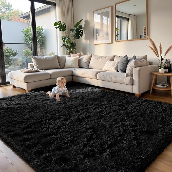 yongyangjuxin Fluffy Rug Shaggy Area Rug, Large Shag Area Rugs by Yongyangjuxi