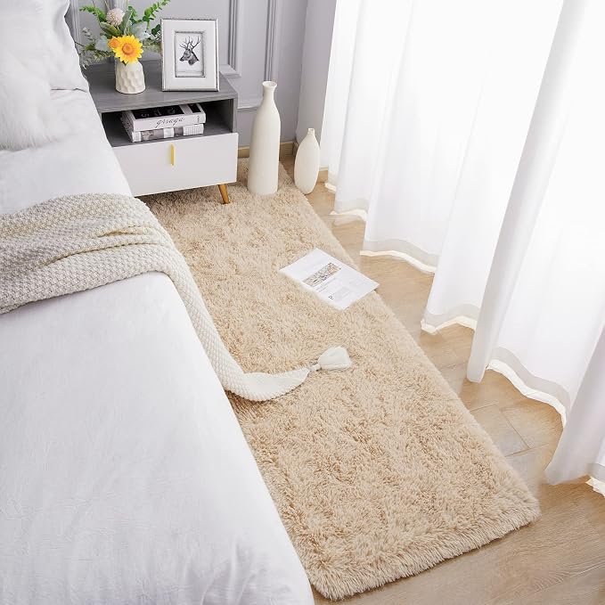 Chicrug Soft Runner Rugs for Bedroom Living Room Plush Fluffy Rug 2x7 Feet - Image 4
