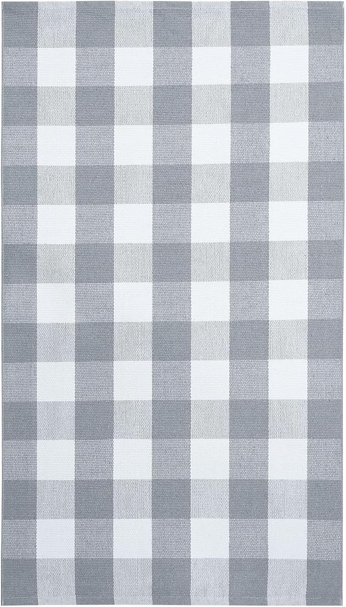 IOHOUZE Buffalo Plaid Checkered Rug 3x5 Ft Front Door Mats, Washable Area Rugs - Image 8