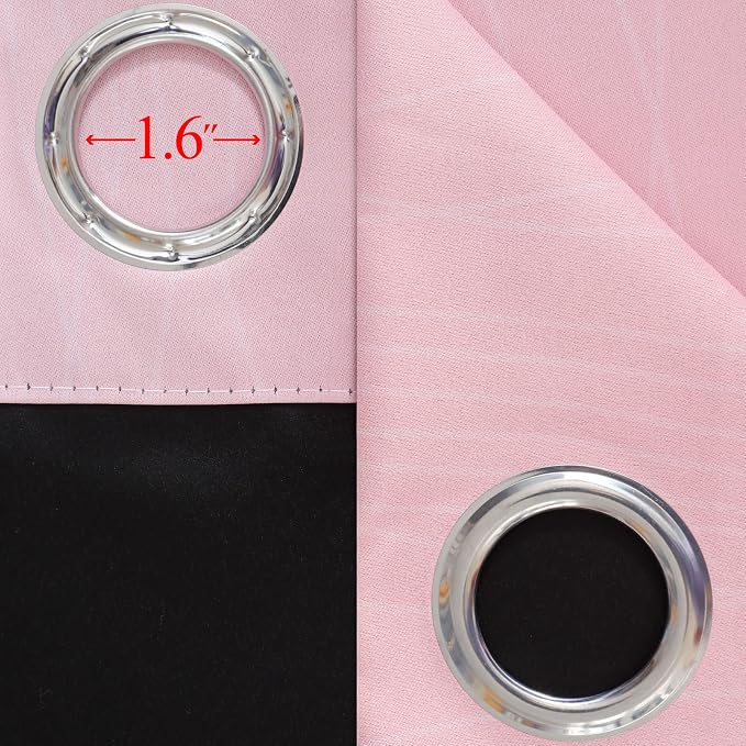 Ombre Pink and Gray Blackout Curtains 96 Inches Long, Full Room Darkening - Image 7