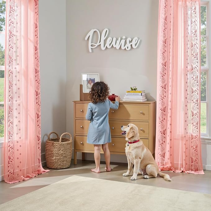 jinchan Winslow Sheer Curtains 96 Inch - Image 4