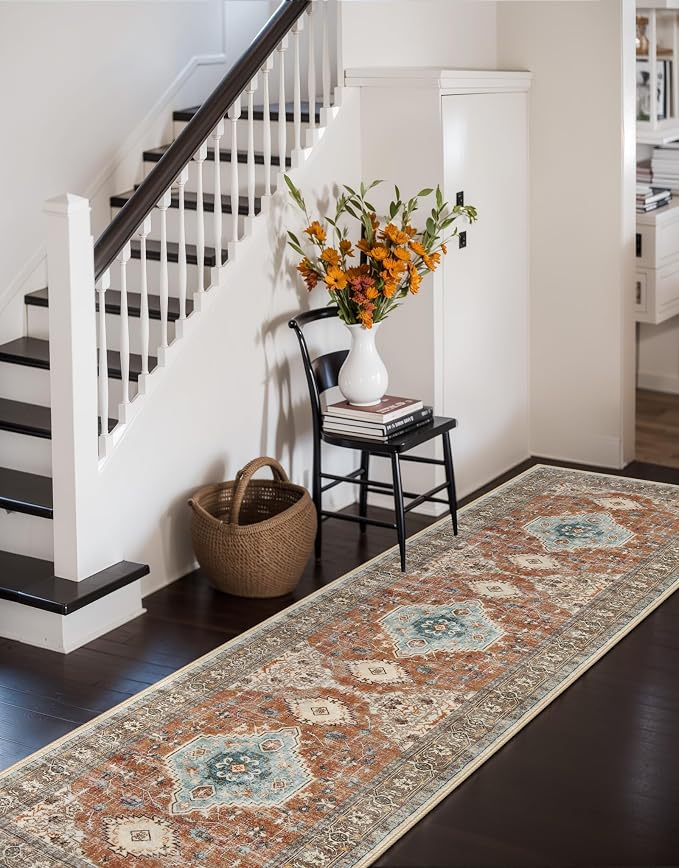 Lahome Oriental Hallway Runner Rug, 2.5x8 Kitchen Runner Non Slip Ultra-Thin - Image 4