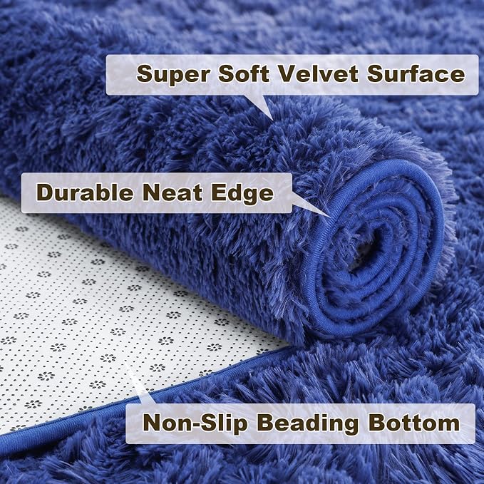 Merelax Soft Modern Indoor Large Shaggy Rug - Image 4