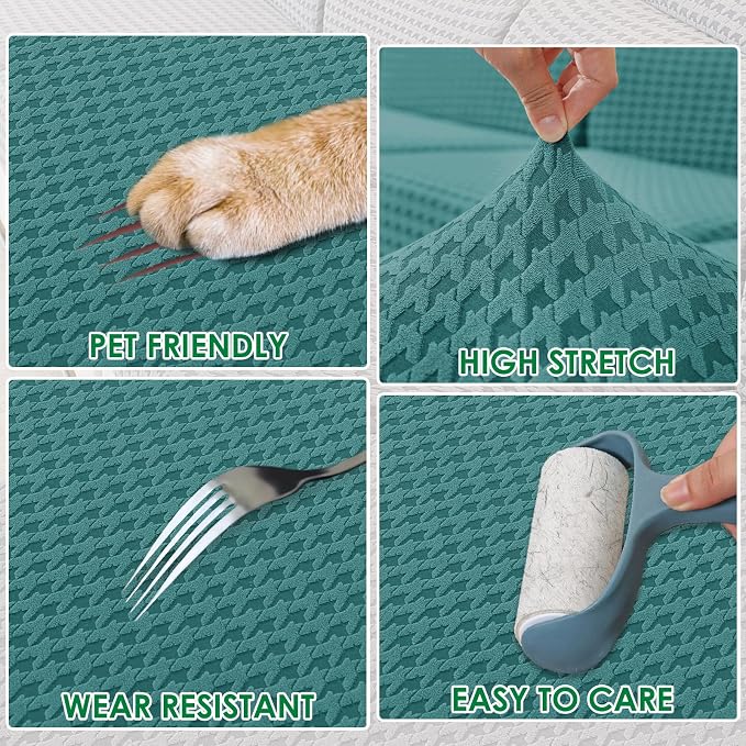 MAXIJIN Couch Cushion Covers for Sectional Sofa, Stretch Sofa Cushion Cover - Image 3