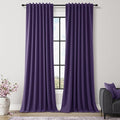 Guken New Purple 100% Blackout Linen Curtains 96 Inch Length 2 Panels Set by Guken
