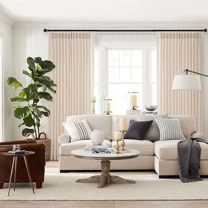 94 Inches Long Pinch Pleated Semi Sheer Curtains - Image 5