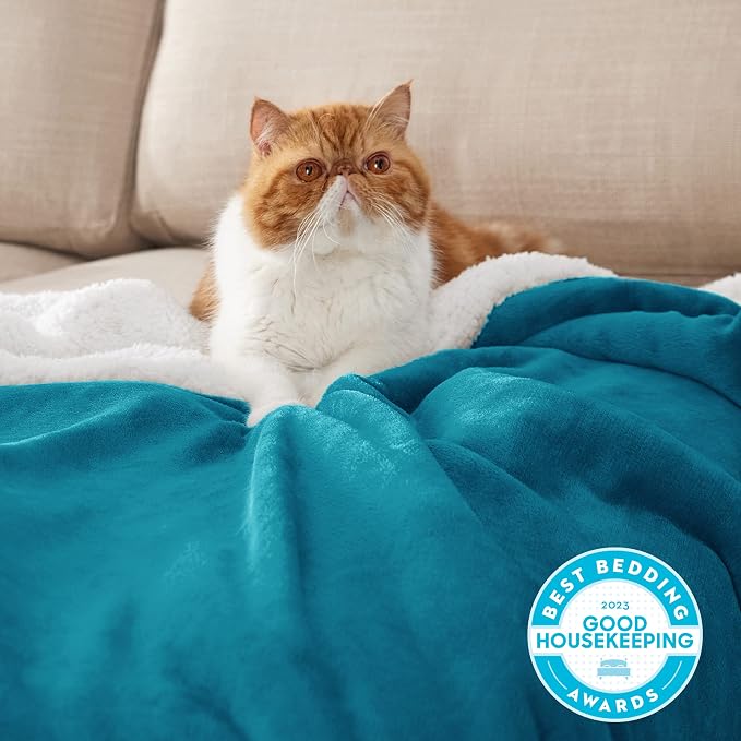 Bedsure GentleSoft Sherpa Fleece Blankets King Size - Image 2