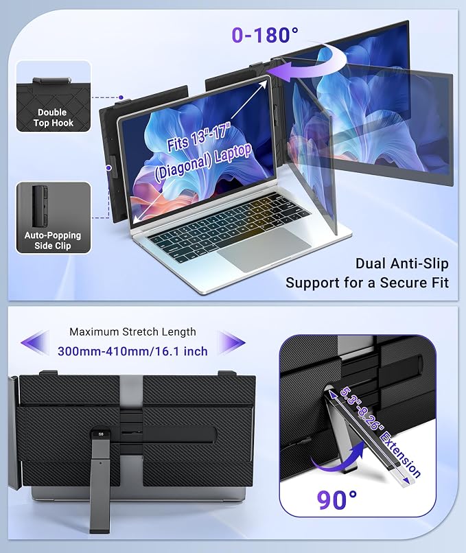 Laptop Screen Extender, 14” FHD 1080P Portable Monitor - Image 6