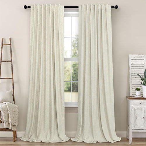 102 Inch Long Curtains for Bedroom Living Room Darkening Blackout Thermal Thick by Pitalk