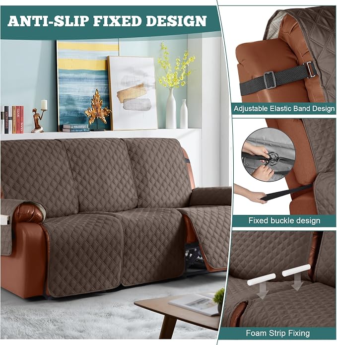 Ruaozz Waterproof Recliner Sofa Covers, 1-Piece Couch Covers - Image 6