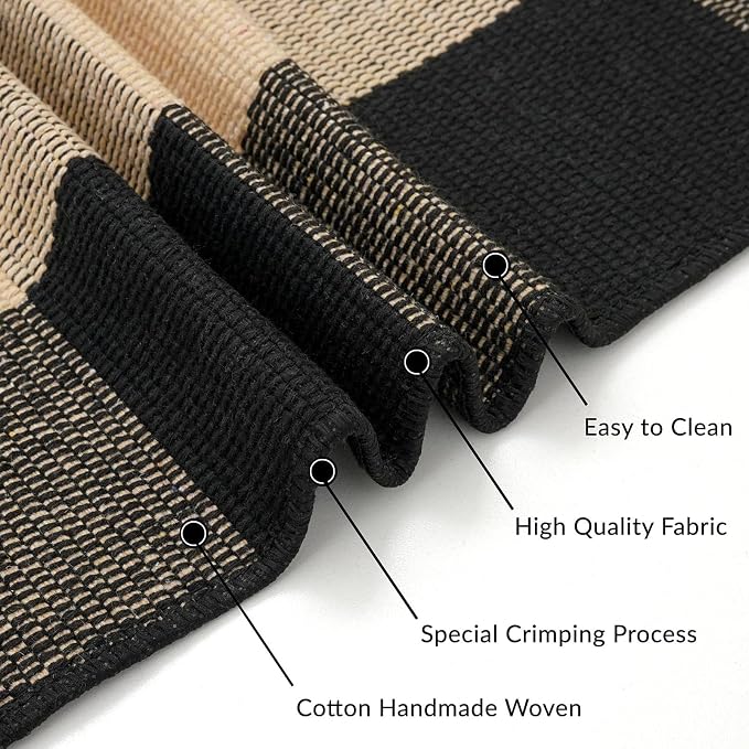 IOHOUZE Buffalo Plaid Checkered Rug 3x5 Ft Front Door Mats, Washable Area Rugs - Image 7