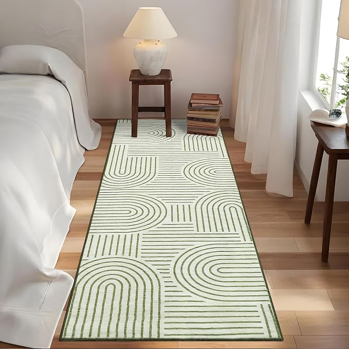 ROYHOME Modern Rug 2x6 Runners for Hallways, Abstract Kitchen Runner Rugs Non - Image 3