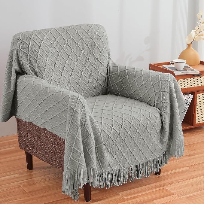 inhand Knitted Throw Blankets for Couch and Bed, Soft Cozy Knit Blanket - Image 4