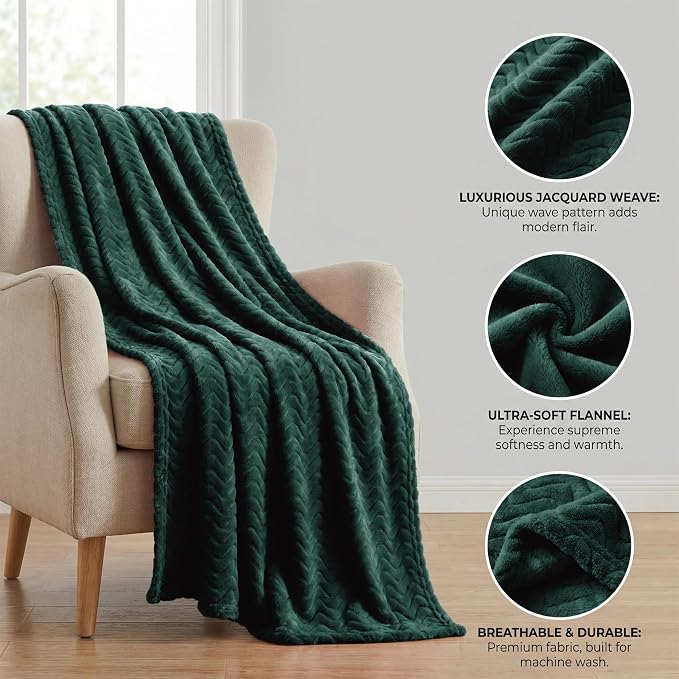 Exclusivo Mezcla Queen Blanket for Bed, Cozy Lightweight Fleece Blankets for - Image 7