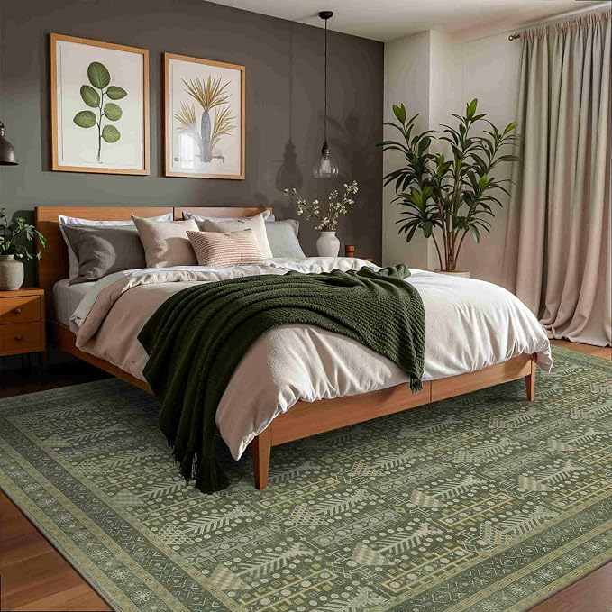 Rugxara 5x7 Washable Area Rugs for Bedroom & Living Room - Image 3