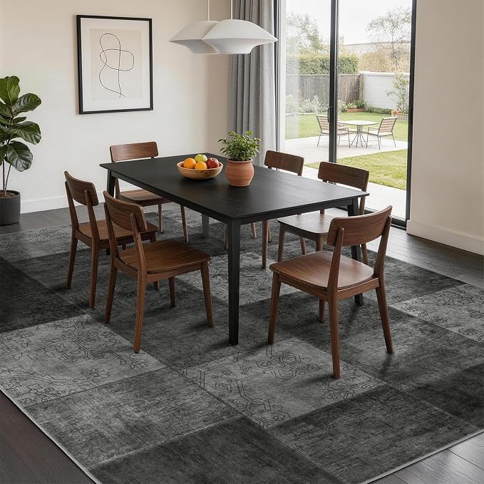 LIANLAM 5x7 Washable Area Rugs for Living Room and Bedroom, Vintage Boho - Image 3