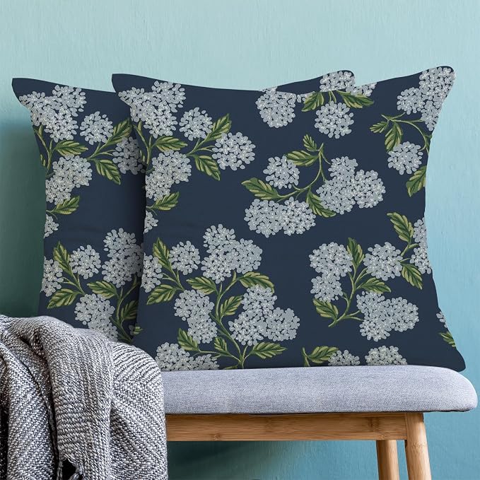 AEIOAE Spring Pillow Covers 18x18 Inch Set of 2, Floral Summer Outdoor Seasonal - Image 2
