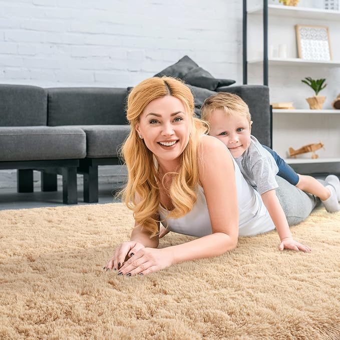 Merelax Soft Modern Indoor Large Shaggy Rug - Image 3