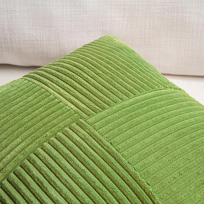 Fancy Homi Set of 2 Lime Green Decorative Throw Pillow Covers 16x16 Inch - Image 3